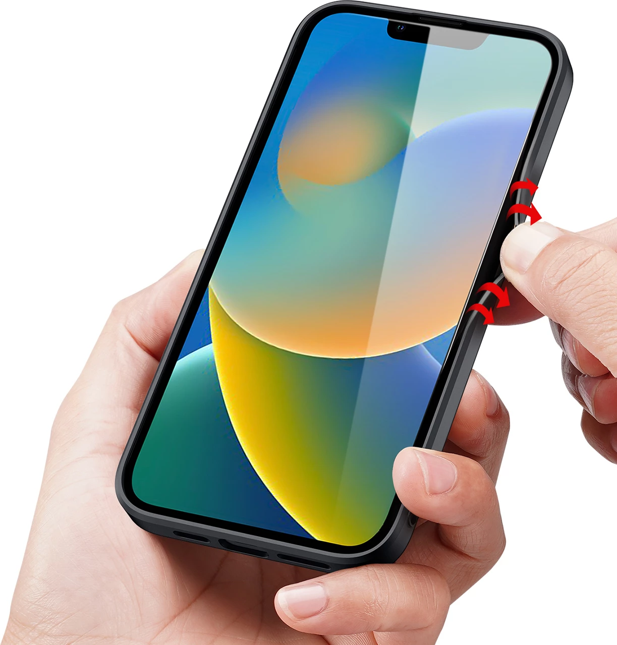 Mbështjellës Dux Ducis Fino për iPhone 14 Plus, Najlon, Kuq