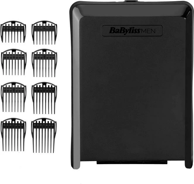 makinë qethëse BaByliss E986E litium 0.6-28 mm deri 160 min, e zezë/ari, set me 8 krehra