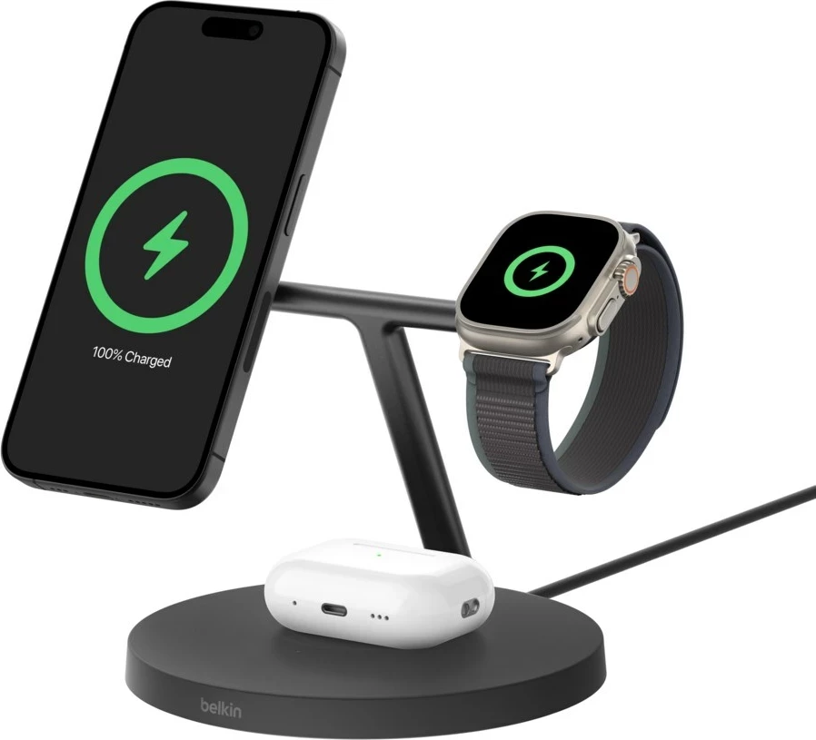 Karikues Belkin BoostCharge Pro, për Celular, Smartwatch, Ngjyrë e zezë