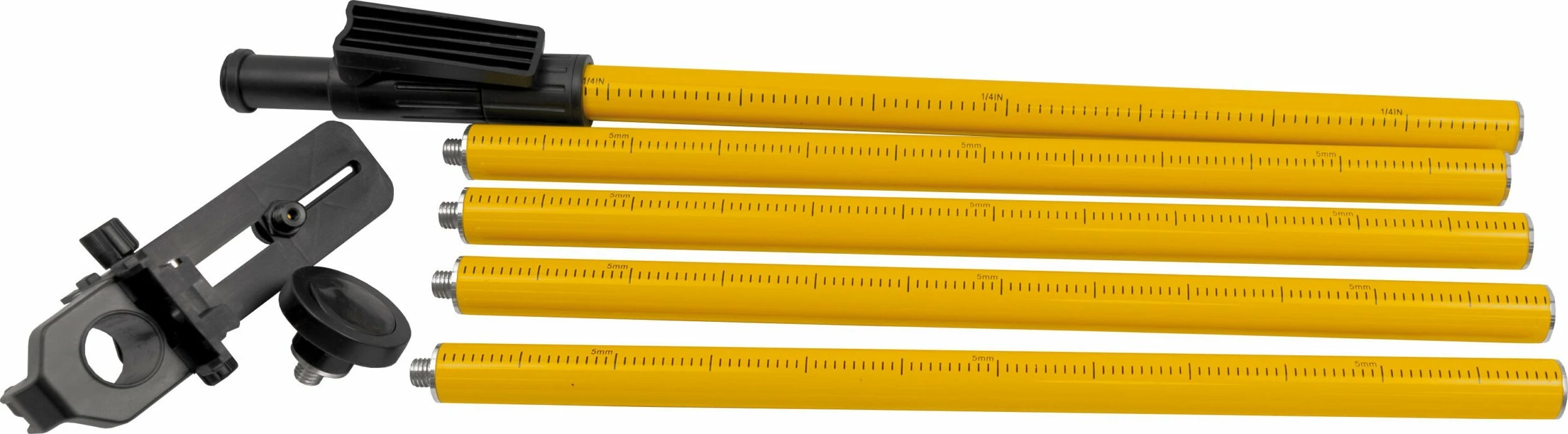 Shtyllë teleskopike për laser ndërtimi Smart SM-06-04004, 3.3m, fije 1/4" & 5/8", e verdhë, me çantë