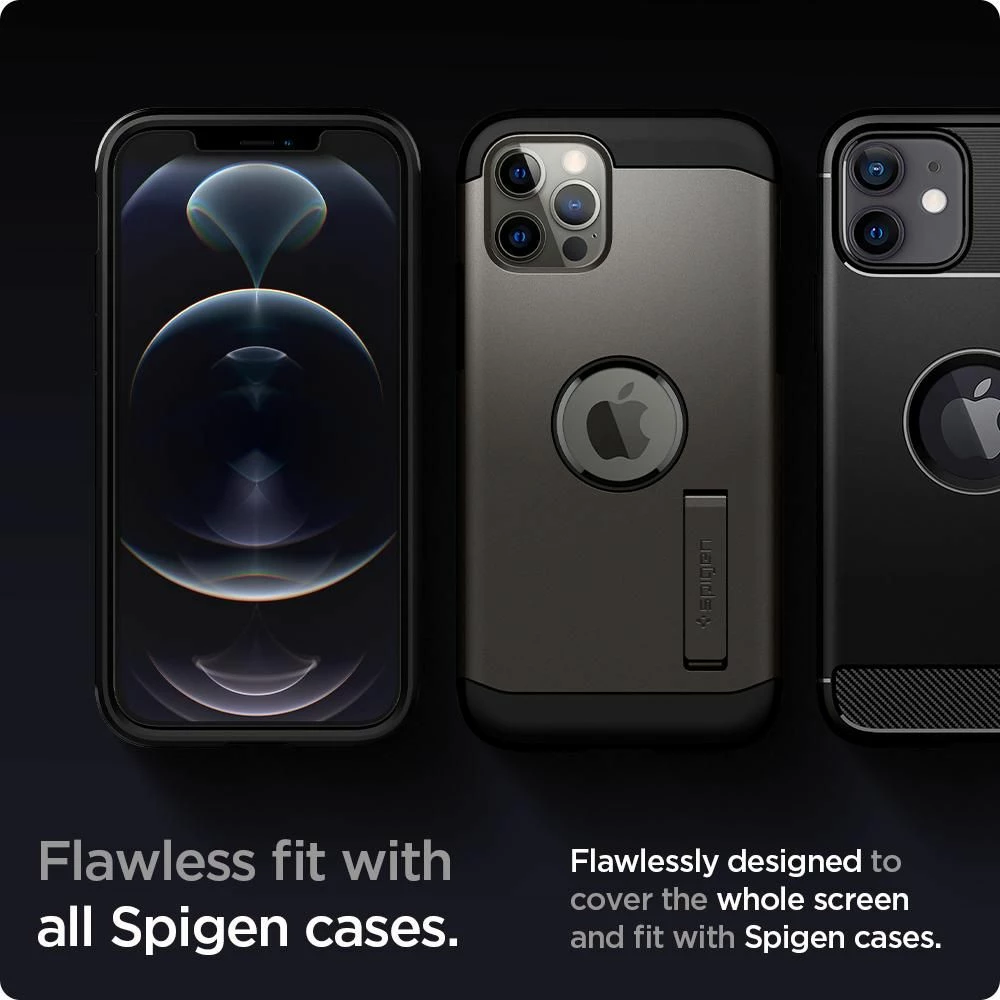 Xham mbrojtës Spigen Glas.tR EZ Fit për iPhone 12 / iPhone 12 Pro, 2 copë