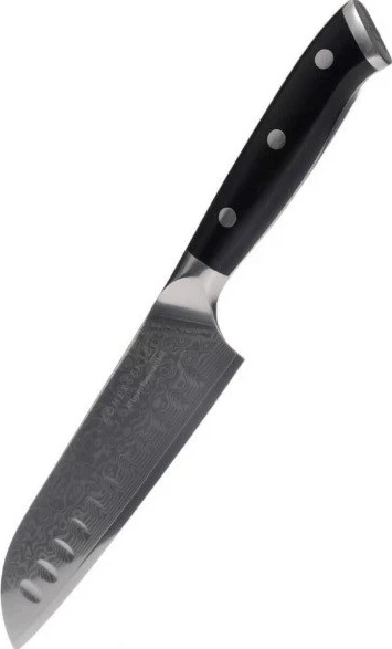 Thikë Santoku Kohersen Elegance Ebony Wood, 12.7 cm, çelik Damascus