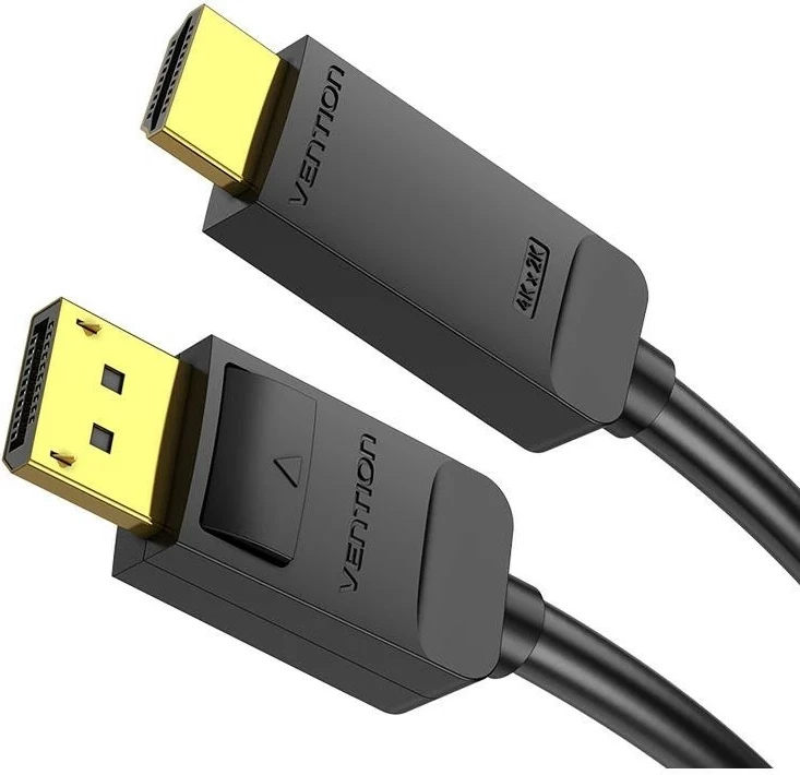 Kabëll Vention DisplayPort 1.2 - HDMI 1.4, 3m, i zi