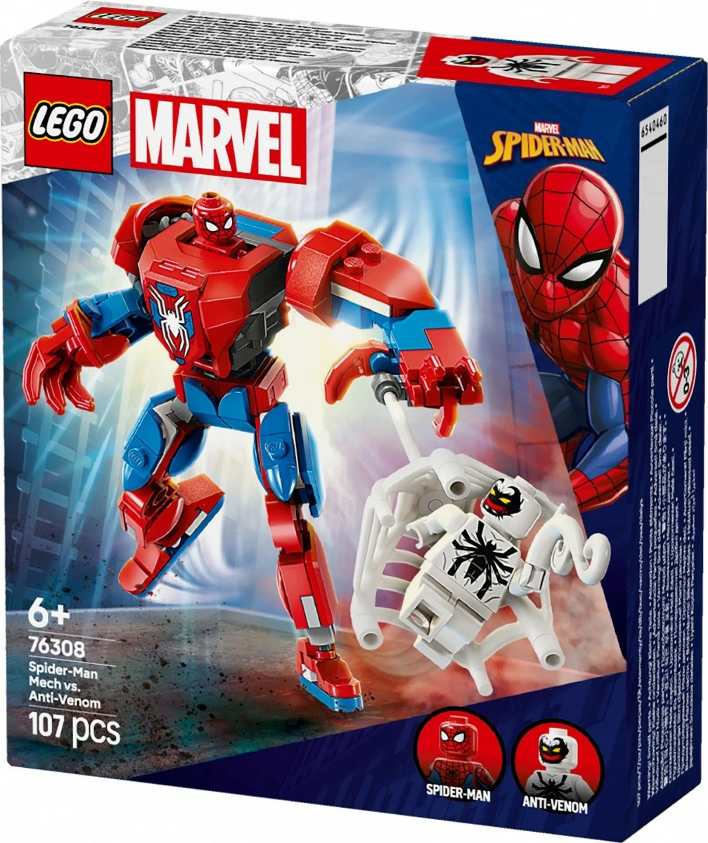 Set LEGO Marvel Super Heroes 76308 Mech Spider-Man vs. Anti-Venom, 107 pjesë