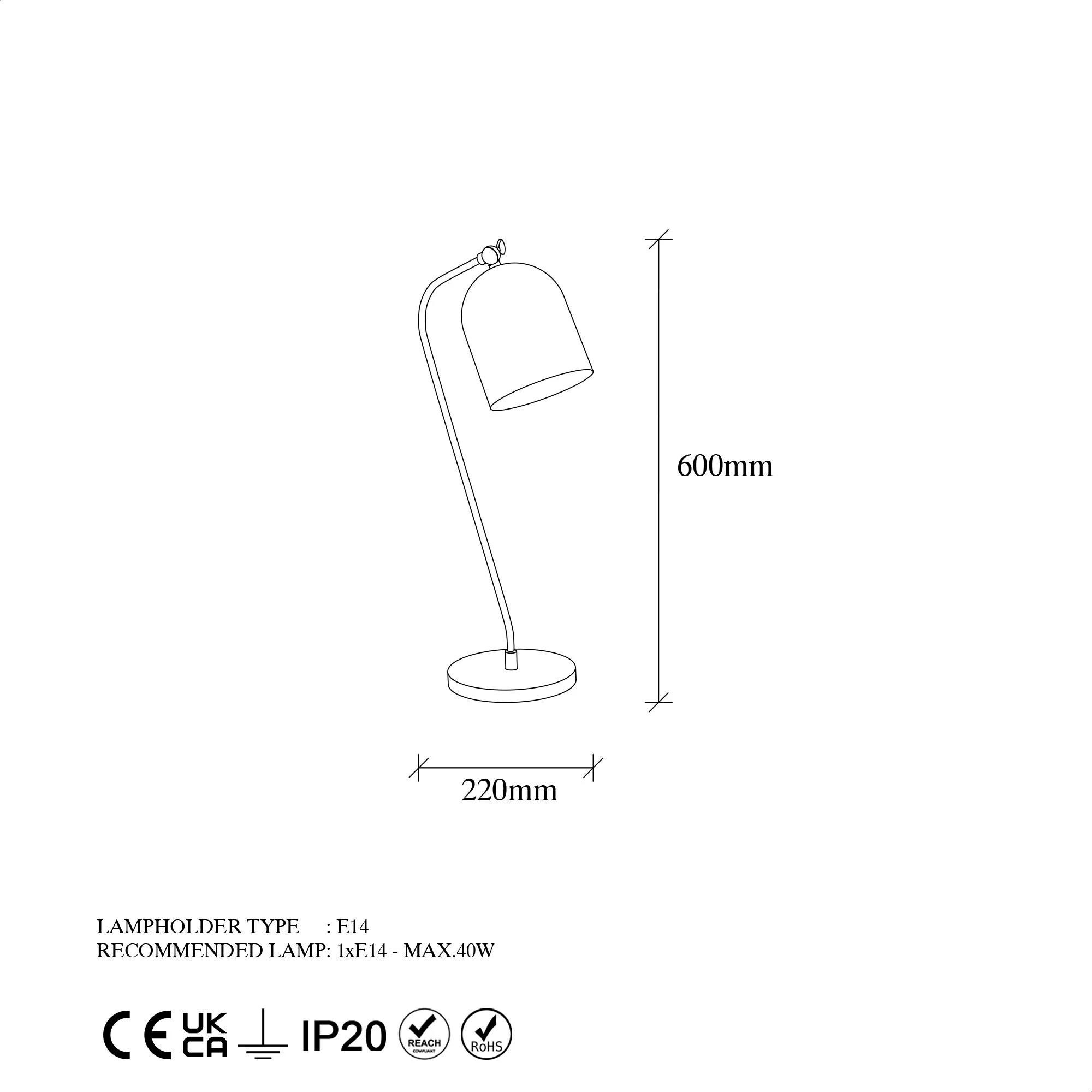 Llambë tavoline Opviq, Sanika - 12281-US, ngjyrë ari