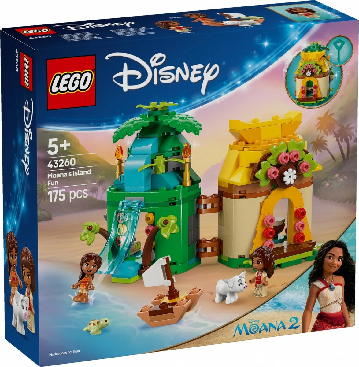 Set LEGO Disney Vaiana 43260, 175 pjesë, për fëmijë, plastikë