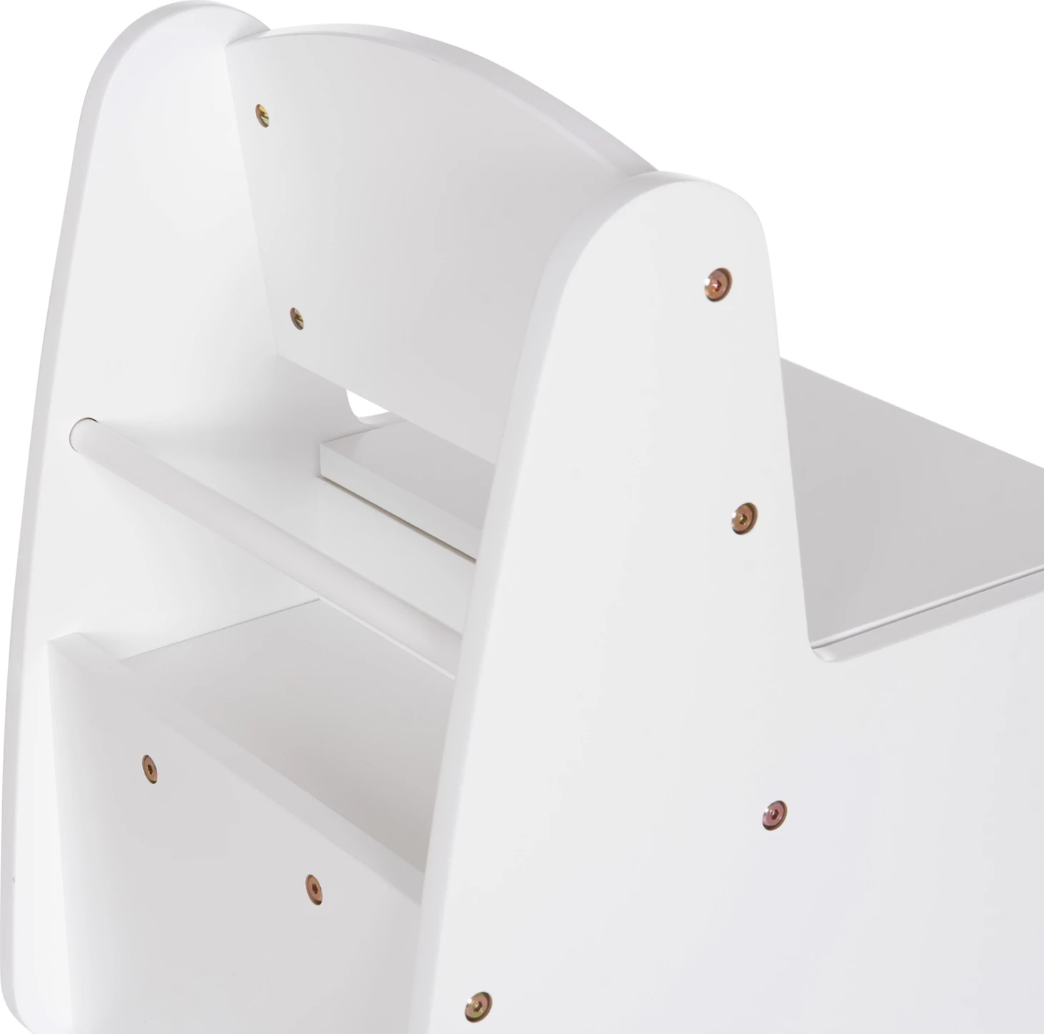 Karrige fëmijësh me hapësirë për ruajtje, model Ricki, dru i bardhë, FH18343.03, 33x43x47cm