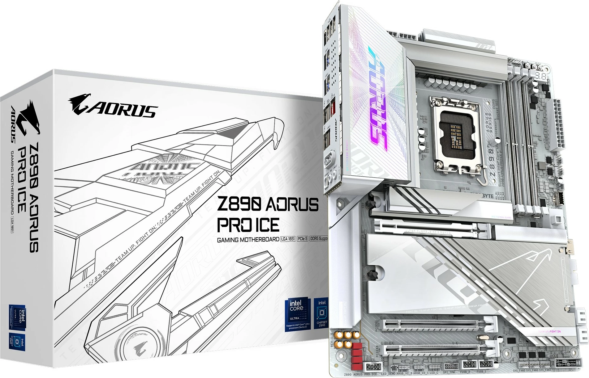 Pllakë amë Gigabyte Z890 AORUS PRO ICE, DDR5, ATX, e bardhë