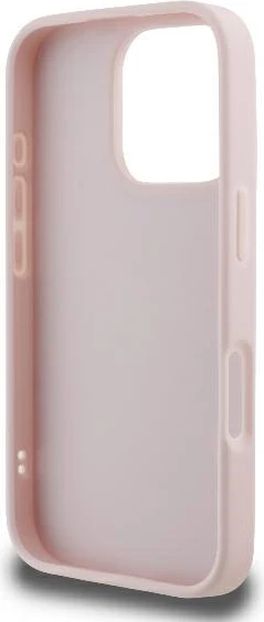 Mbështjellës Guess Quilted Metal për iPhone 16 Pro, Rozë