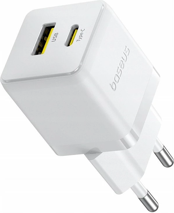 Karikues Baseus Palm BSU9056 30W 1x USB-A 1x USB-C Quick Charge/PD, i bardhë