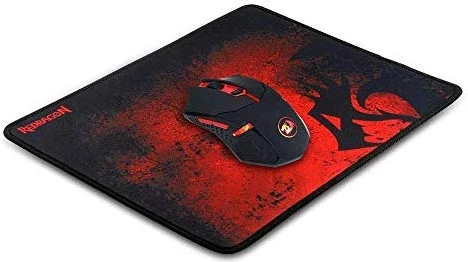 Set Maus + Mauspad Redragon M601-WL, 800-2400 DPI, 33x26 cm, zi/kuq, 2n1