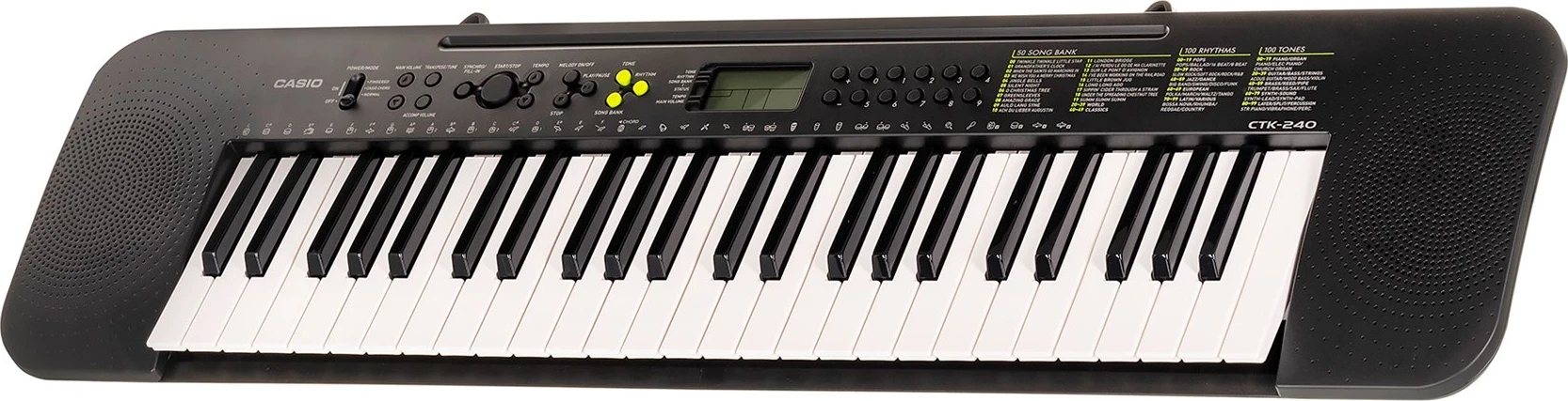 Tastierë MIDI Casio CTK-240, 49 çelësa, E Zezë dhe E Bardhë
