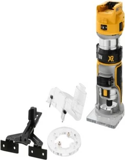 Router elektrik DeWALT 18V XR Brushless, bazë fikse, pa kabllo, zi/verdhe