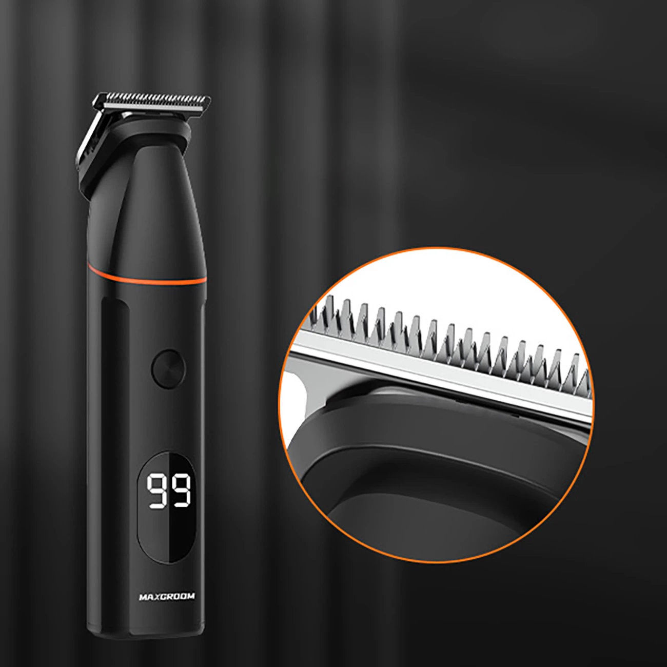 Makinë rroje multifunksionale MAXGROOM LK-881, IPX6, ekran LED, bateri 800 mAh, USB-C, set me maja zëvendësuese, e zezë