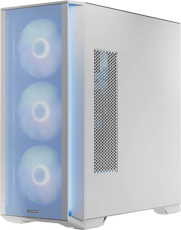 Kasë MODECOM HORIZON ARGB Flow MIDI USB 3.0 X 2 CYPE-C, e bardhë