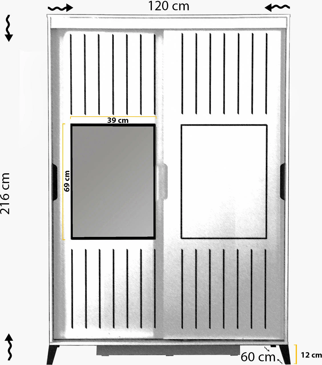 Dollap Hanah Home, Pasific Home Fuga 120, i bardhë