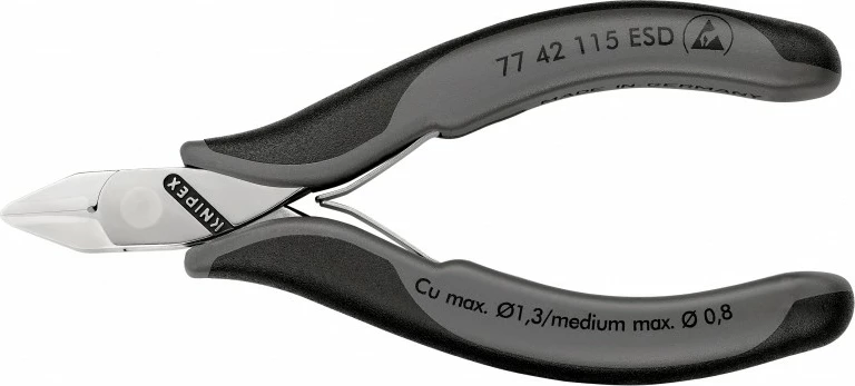 Darë diagonale Knipex KP-7742115ESD, ESD, 115mm, e zezë