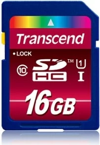 Kartelë SD Transcend SDHC 16GB, Class 10, UHS-I, 90MB/s, e zezë