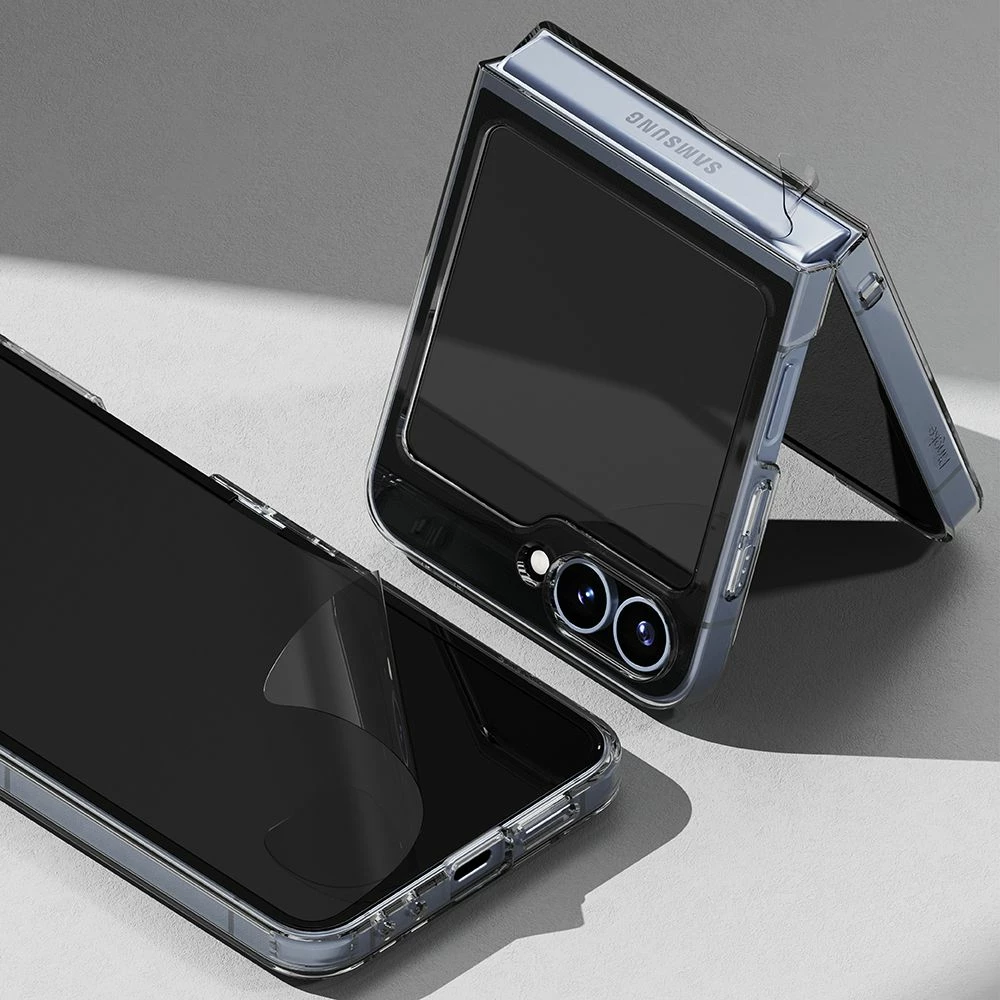Mbështjellës Ringke 3in1 Protector set për Samsung Galaxy Z Flip 6, 2 copë, Transparent