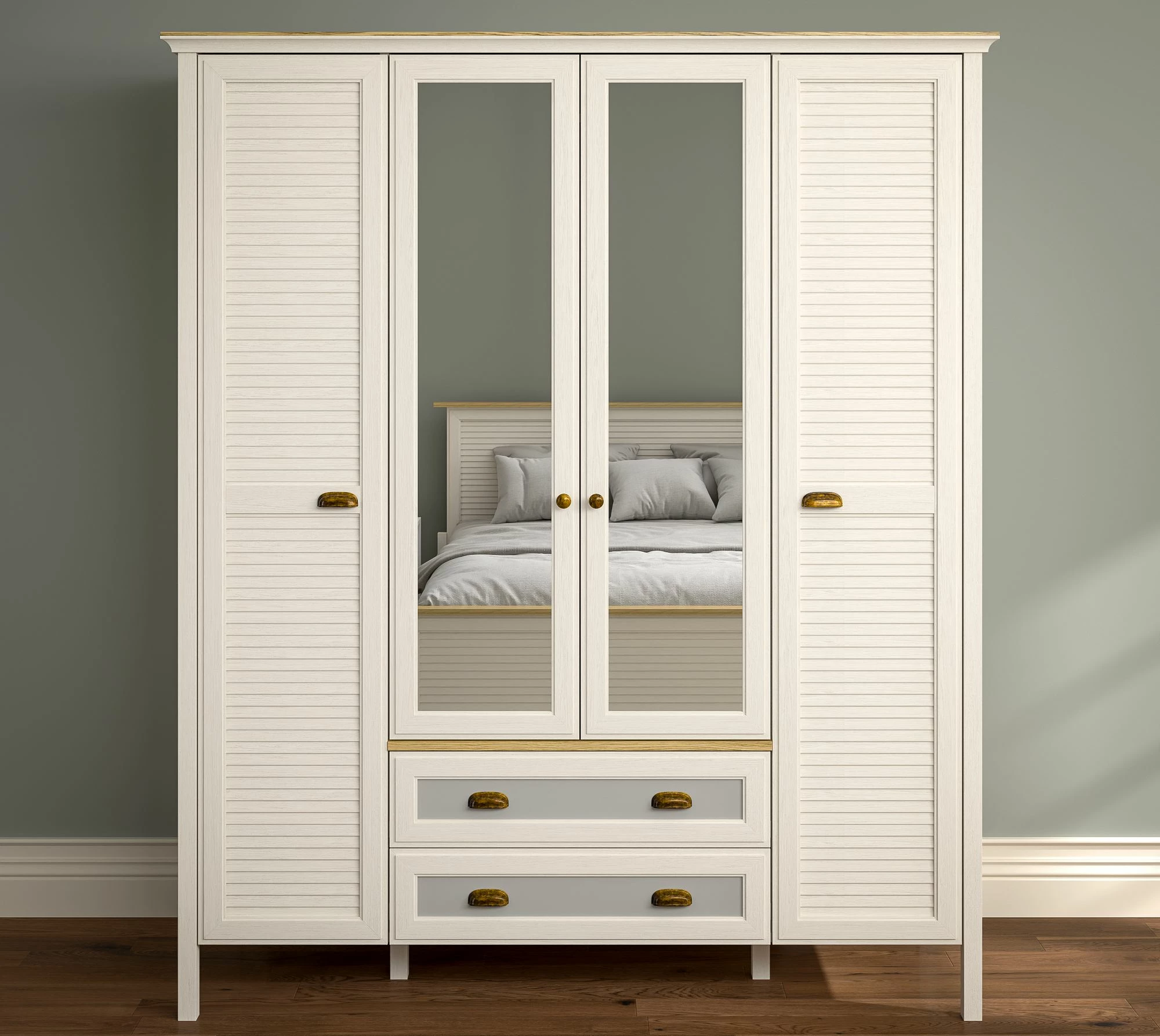 Dollap Skye Decor, FRN-21001, krem, lis, gri