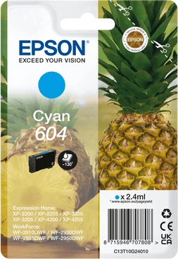 Patrone boje, Epson, 604 C13T10G24010, 2.4 ml ≈130 faqe, Cyan
