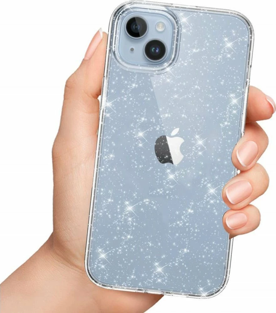 Mbështjellës Tech-Protect Flexair Hybrid për Samsung Galaxy S23 FE, TPU/PC, Glitter, transparent, 1 copë