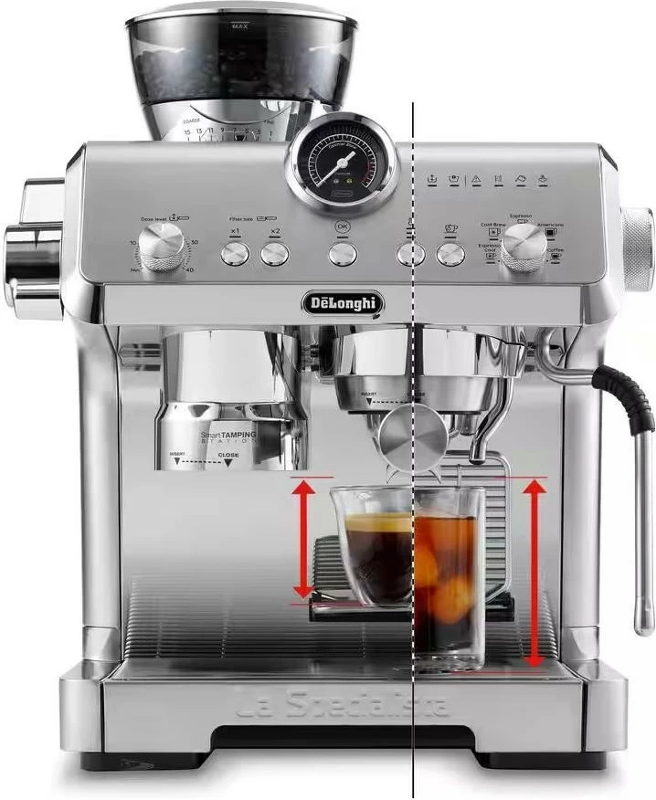 Aparat kafeje DeLonghi La Specialista Opera EC9555.M, presion 19 bar, 2000ml, argjendtë