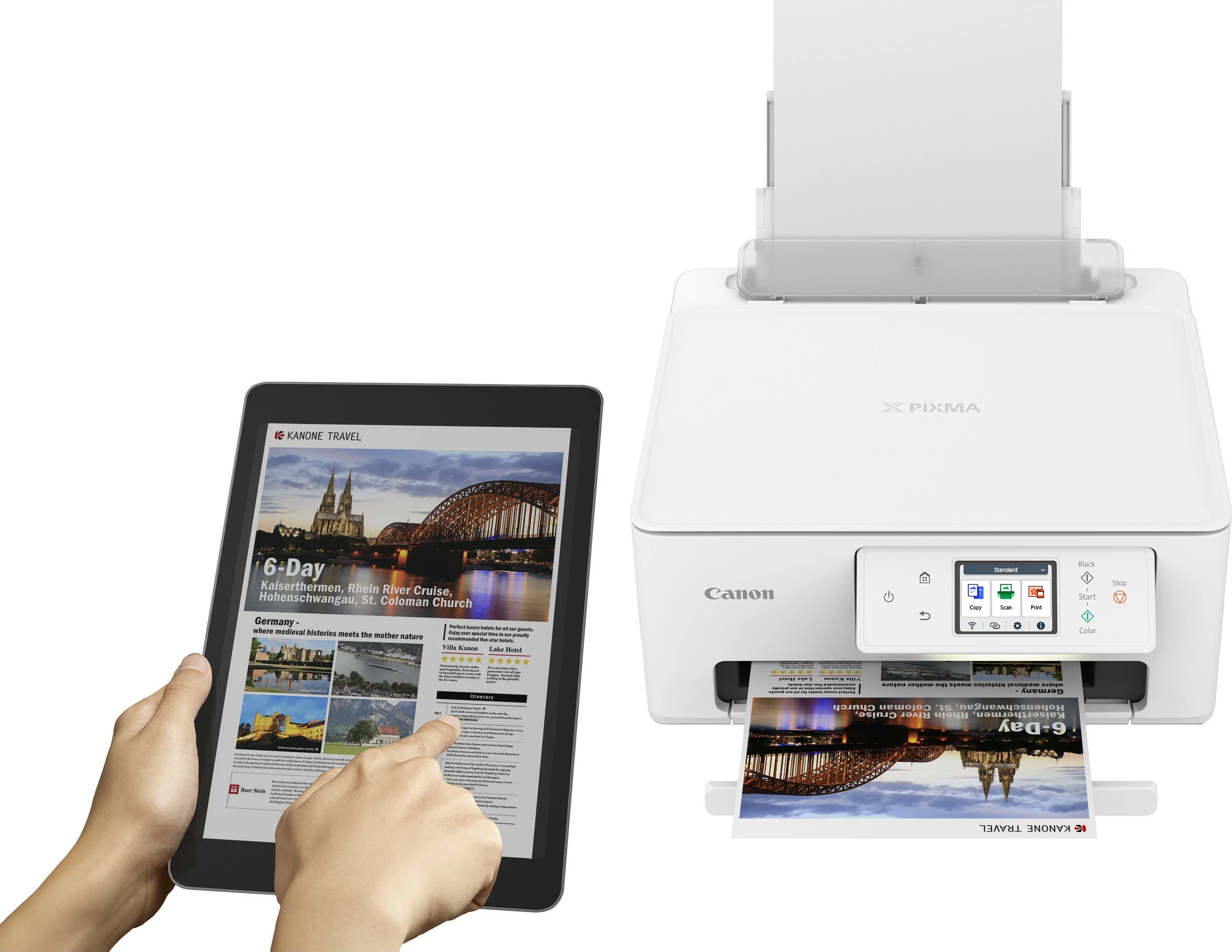 Printer Canon PIXMA TS7650i, Inkjet, 1200 x 1200 DPI, A4, Bardhë
