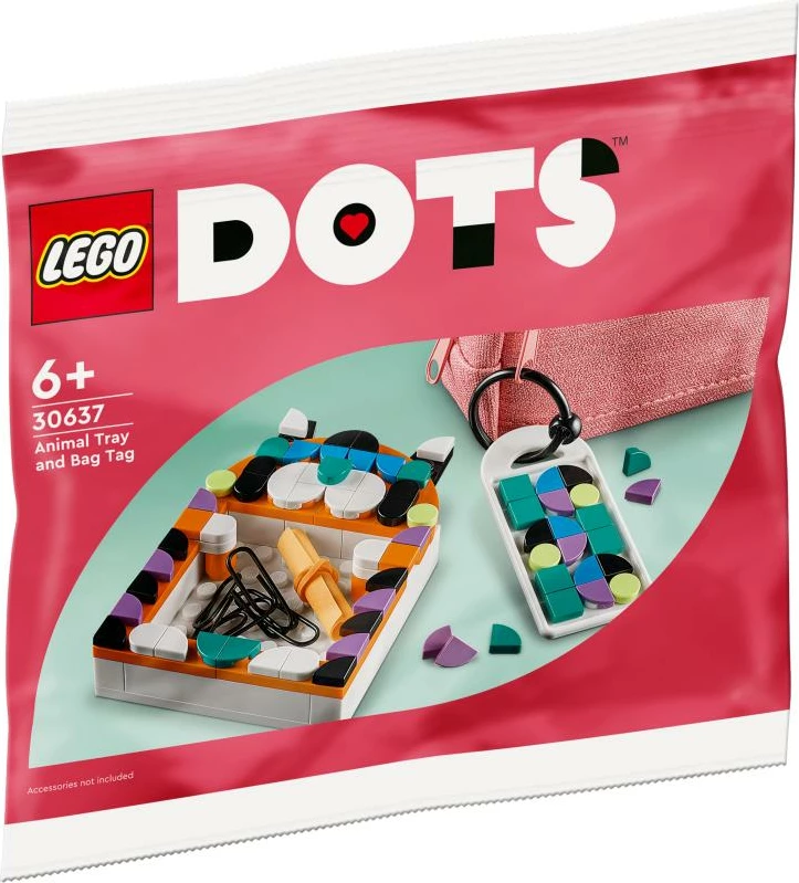 Set lodër LEGO DOTS 30637 tabakë kafshe dhe etiketë çante, polybag