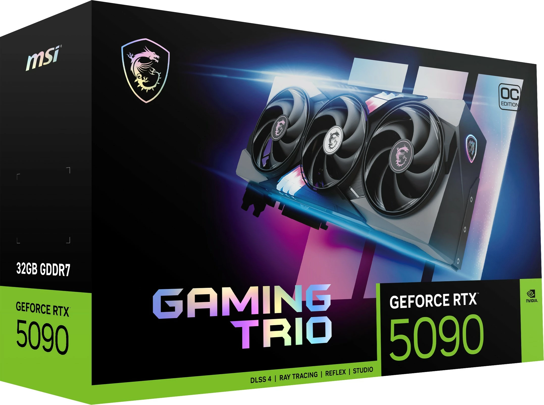 Kartelë grafike MSI GeForce RTX 5090 GAMING TRIO OC 32GB GDDR7 e zezë