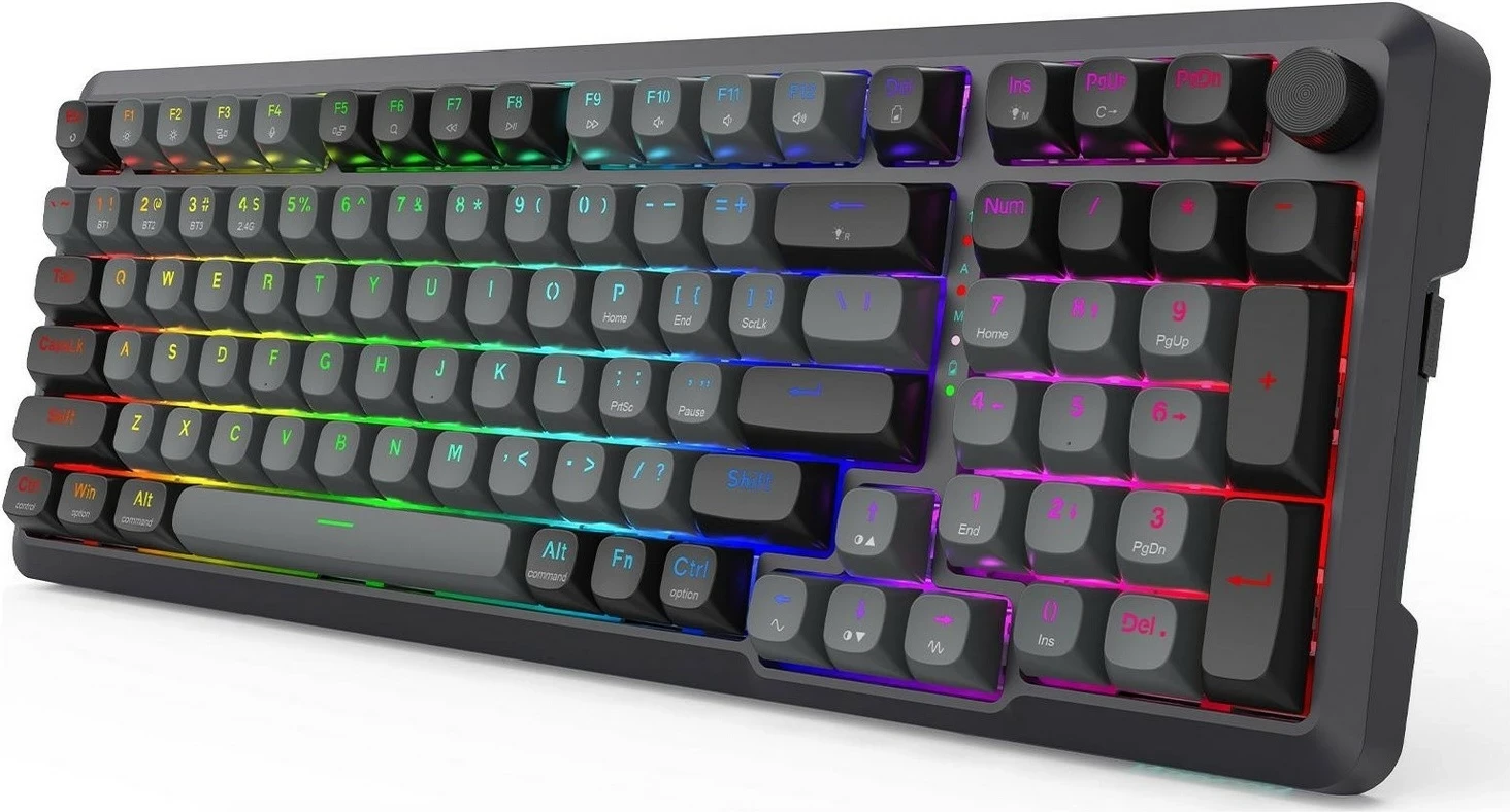 Tastierë Redragon K688GB-RGB-PRO Bragi, RGB, mekanike, gri