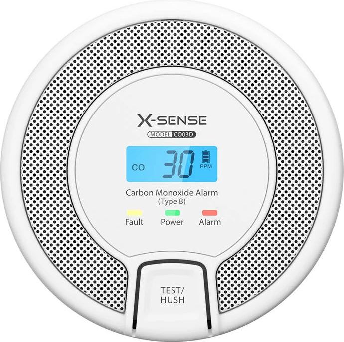 Detektor monoksidi karboni X-Sense CO03D me ekran LCD, alarm 85 dB, 3xAA