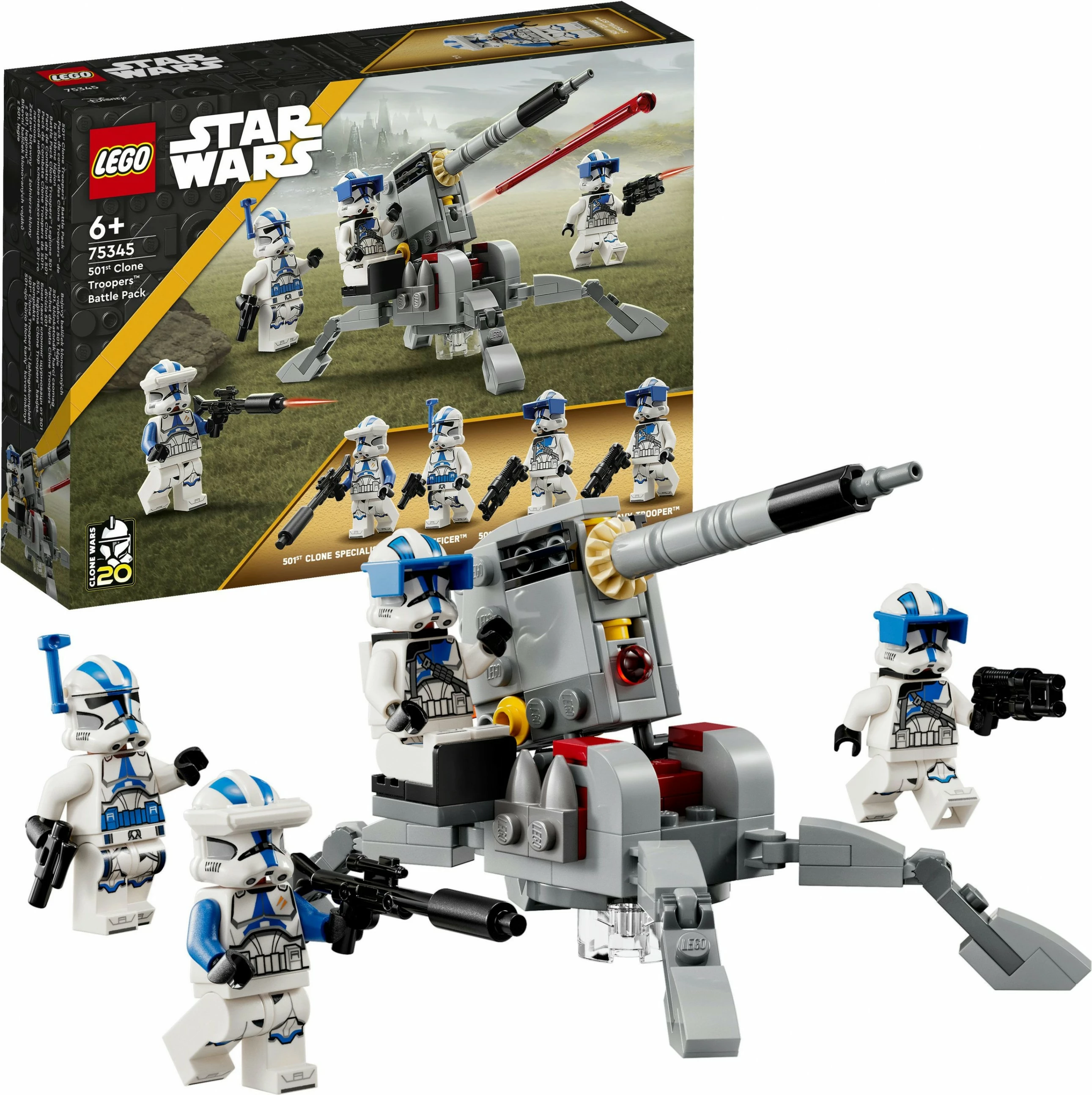 Set ndërtimi LEGO Star Wars 501st Clone Troopers, 119 pjesë, shumëngjyrësh