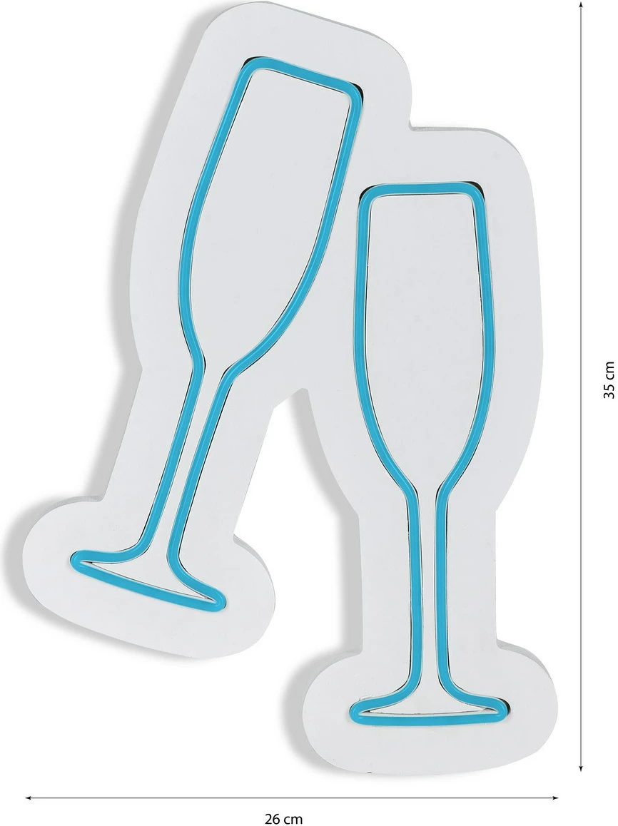 Dekor dritash LED, gota shampanje, plastikë, ngjyrë kaltër