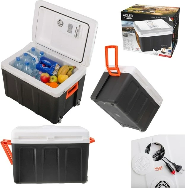 Ftohës portativ Adler AD 8090, 40 L, zi/bardhë