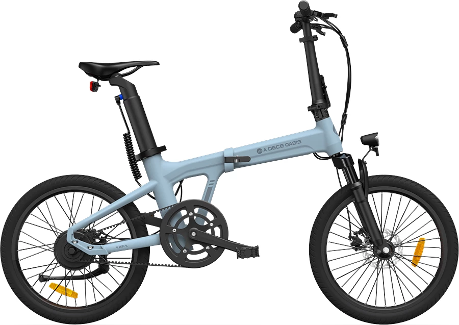 Bicikletë elektrike palosëse ADO Air 20S 20\", 250W, deri 100 km, blu pastel (v2026)