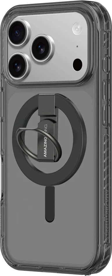 Mbështjellës AmazingThing Titan Pro Grip Ring Set për iPhone 17 Pro Max, MagSafe, i zi