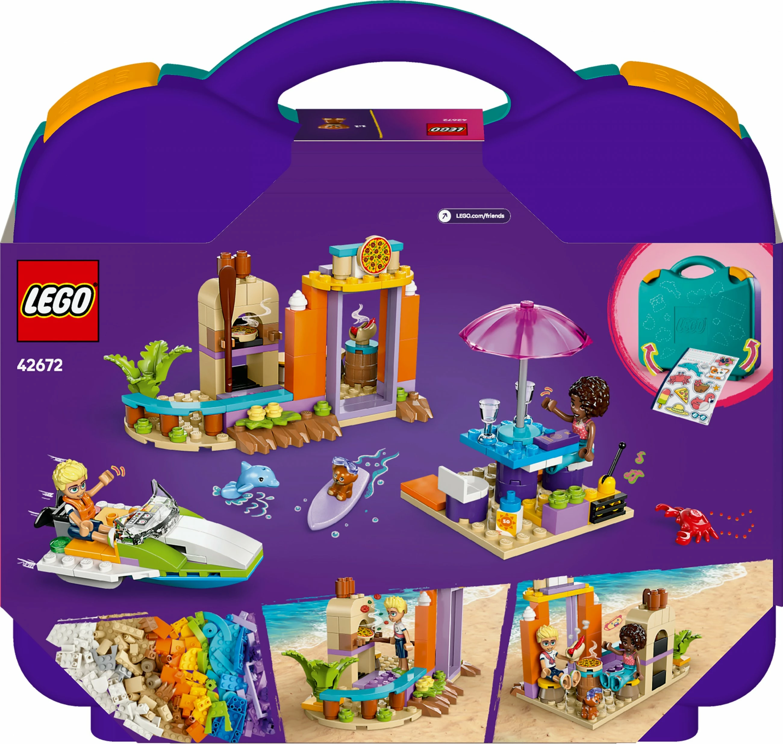 Set ndërtimi LEGO Friends 42672, valixhe kreative, 188 pjesë, shumëngjyrëshe
