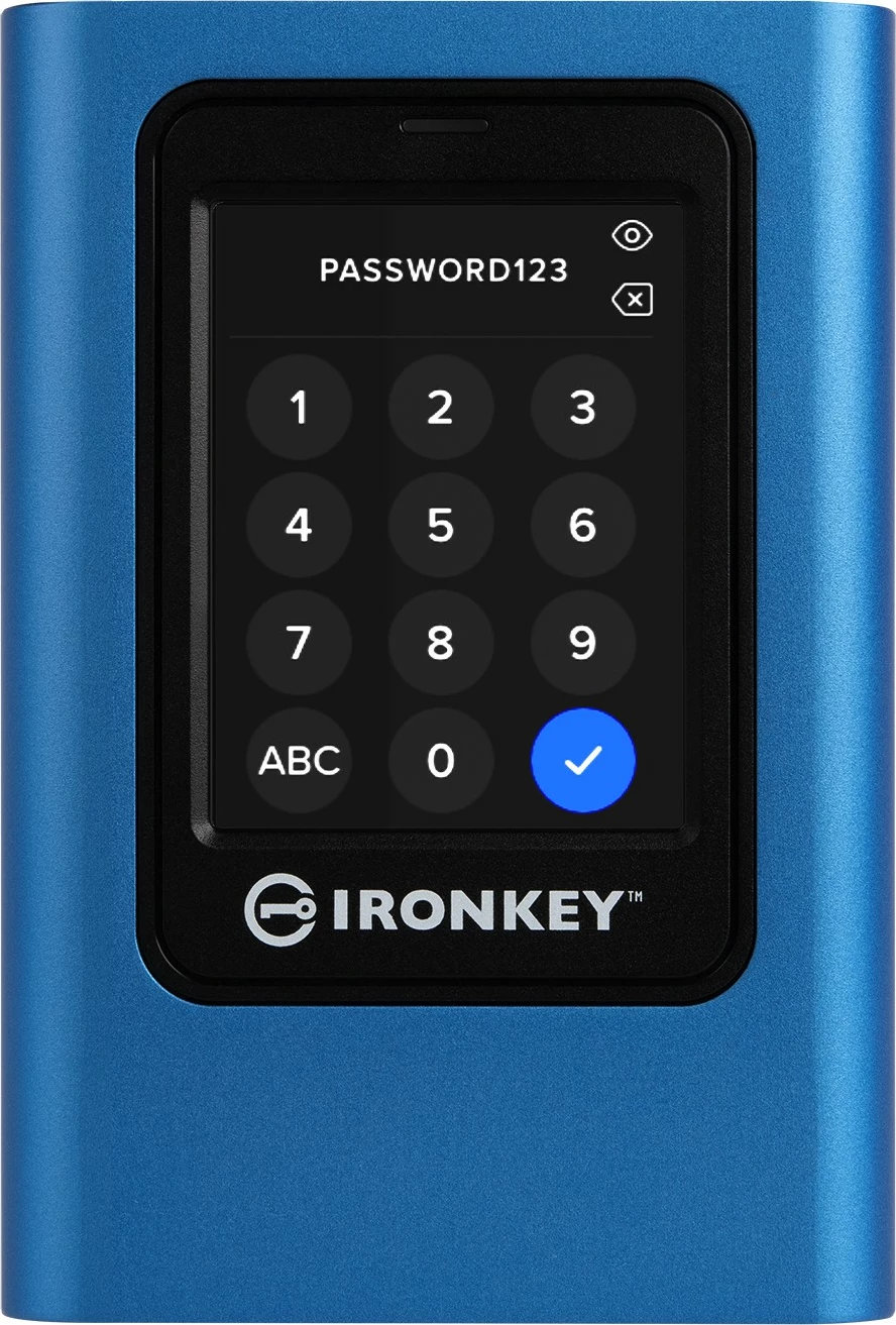 SSD i jashtëm Kingston IronKey Vault Privacy 80, 1.92 TB, USB Type-C, Blu