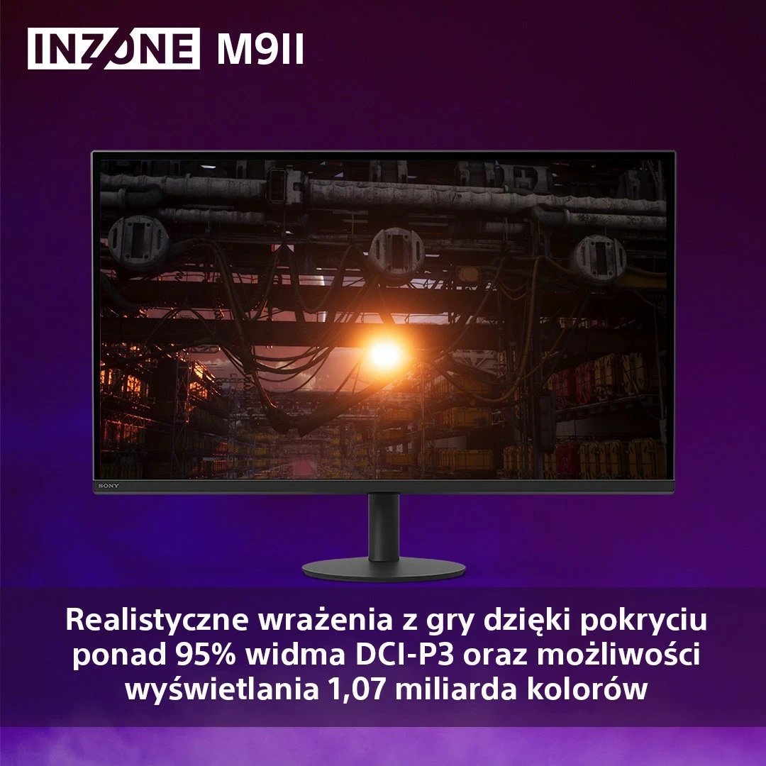 Monitor Sony INZONE M9II, 27", 4K, IPS, 160Hz, HDR, e zezë