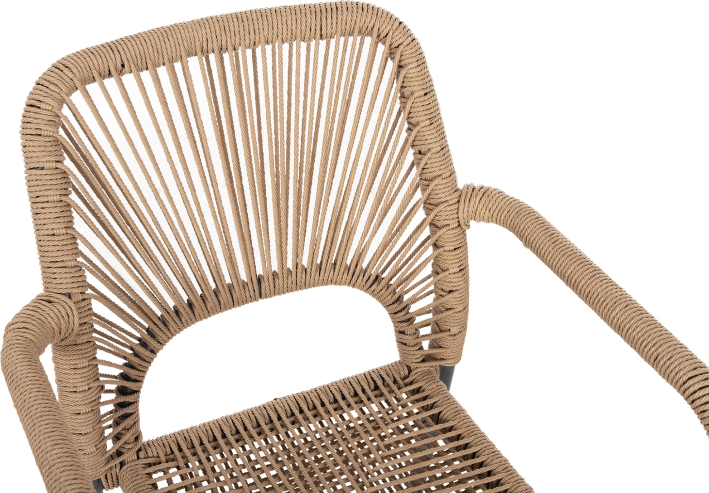 Karrige alumini gri me litar PE bezhë FH5771.02 55x63x82 cm
