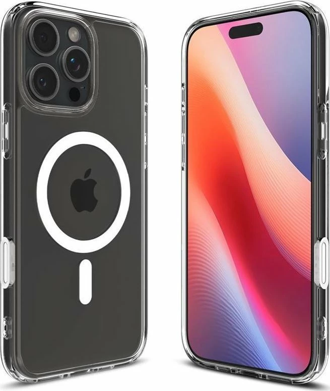 Mbështjellës Spigen Ultra Hybrid T Mag MagSafe për iPhone 16 Pro, TPU/PC, ring magnetik, i bardhë
