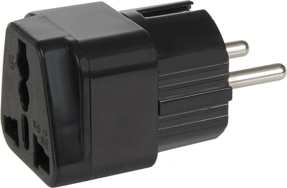 Adapter universal për prizë Maclean MCE155, i zi