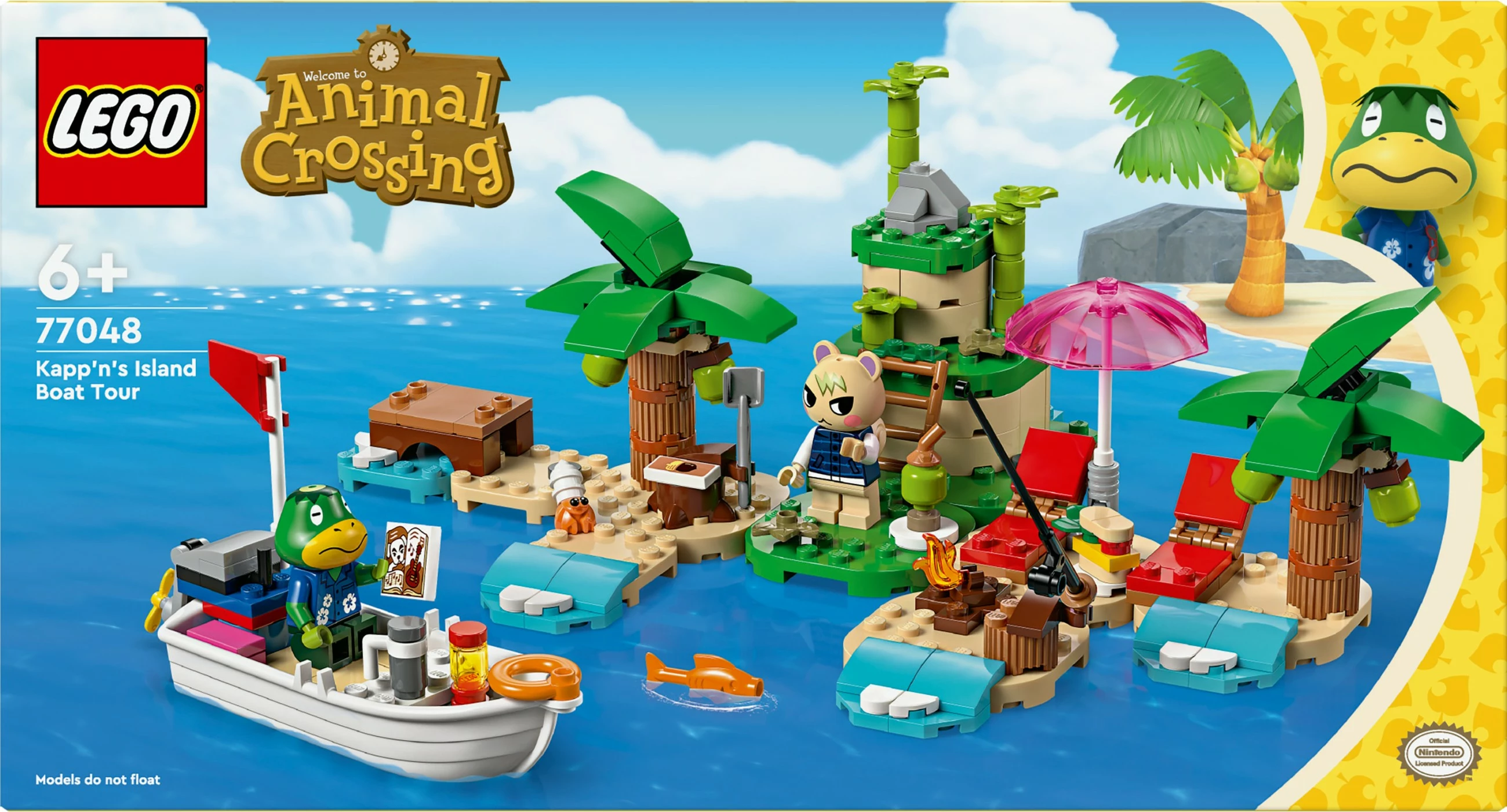 Set ndërtimi LEGO Animal Crossing Kapp'n's Island Boat Tour 233 pjesë, multingjyrësh