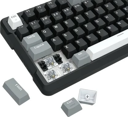 Tastierë mekanike Redragon ARLOKKS QMK K742, 96%, RGB, wireless/wired, anglisht, e zezë