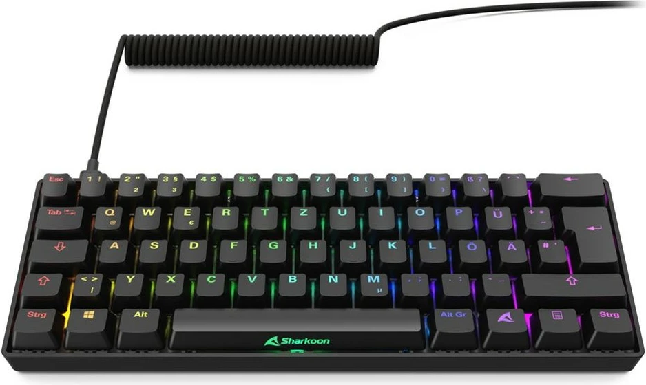 Tastierë gaming Sharkoon Skiller SGK50S4 Gen2, RGB, e zezë-verdhë