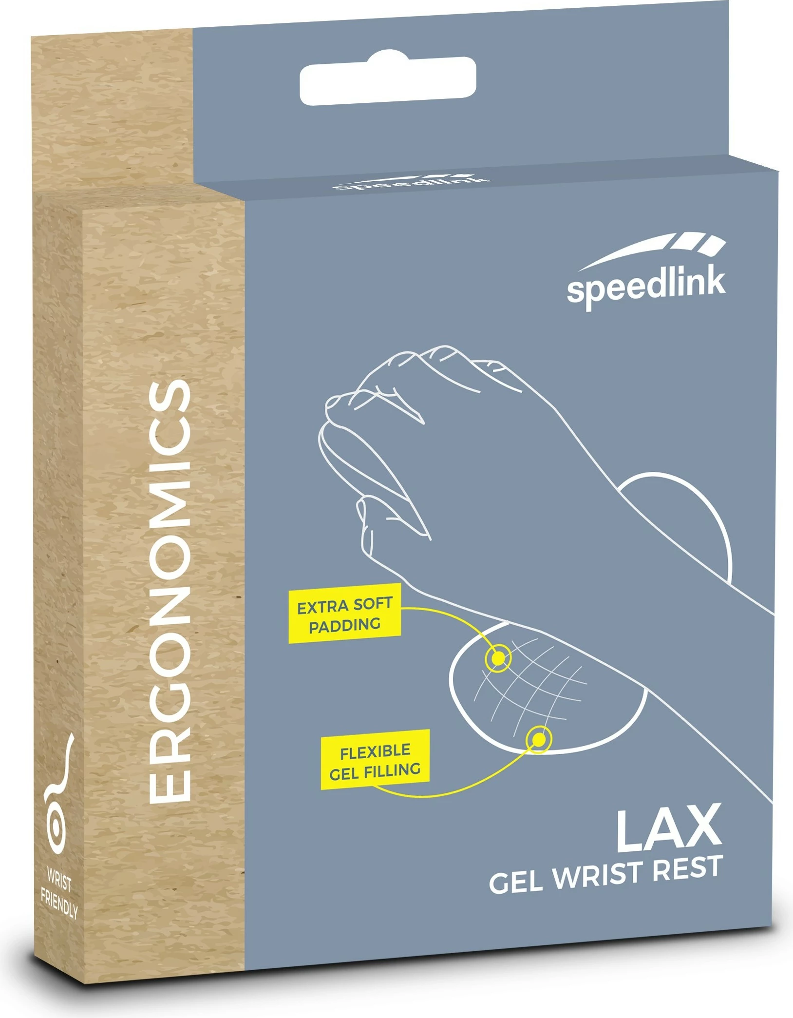 Mbështetëse dore Speedlink SL-620800-BK, Gel, Gome, Kadife, e zezë