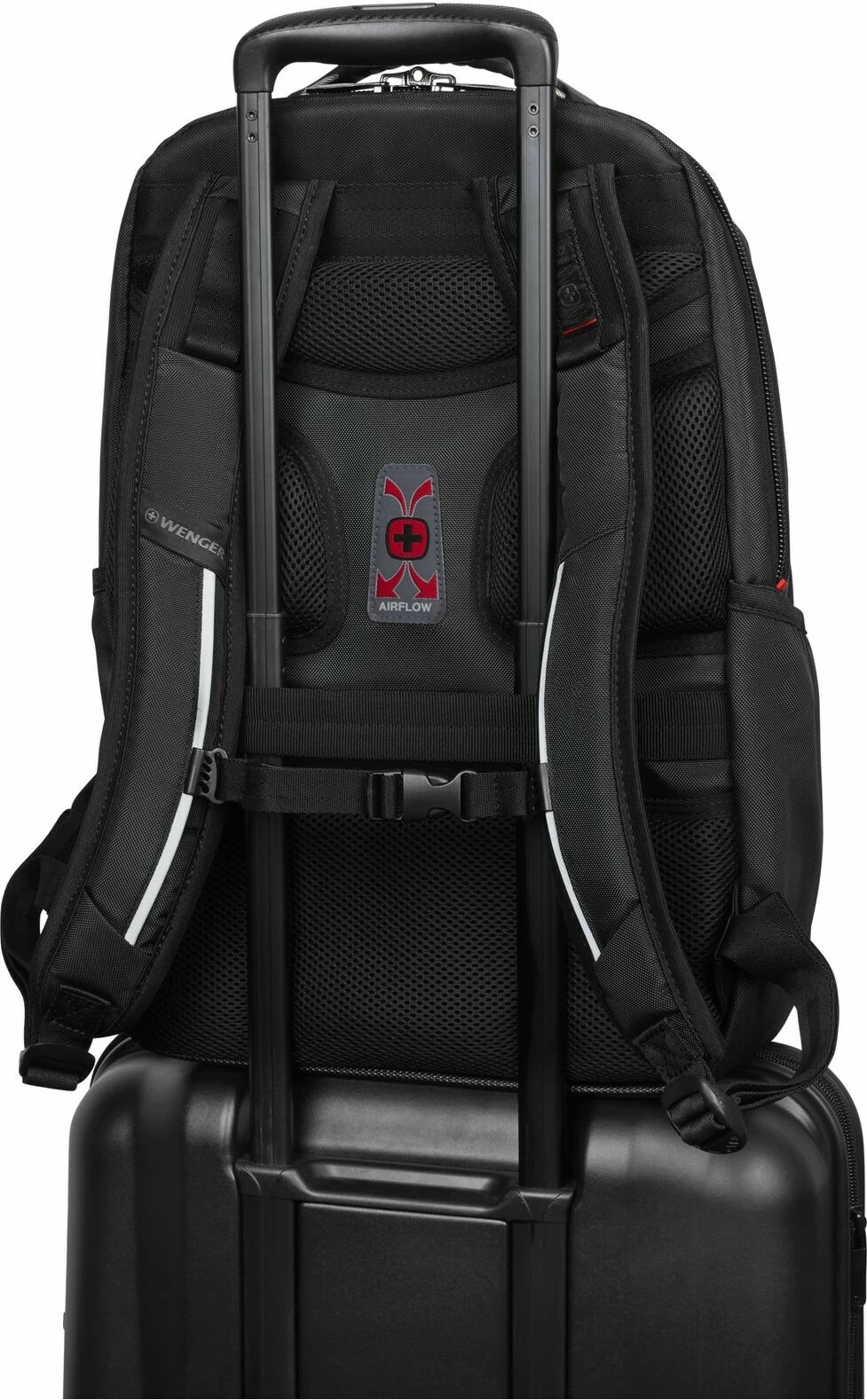 Çantë shpine Wenger Cosmic 17 inç me xhep për tablet, e zezë