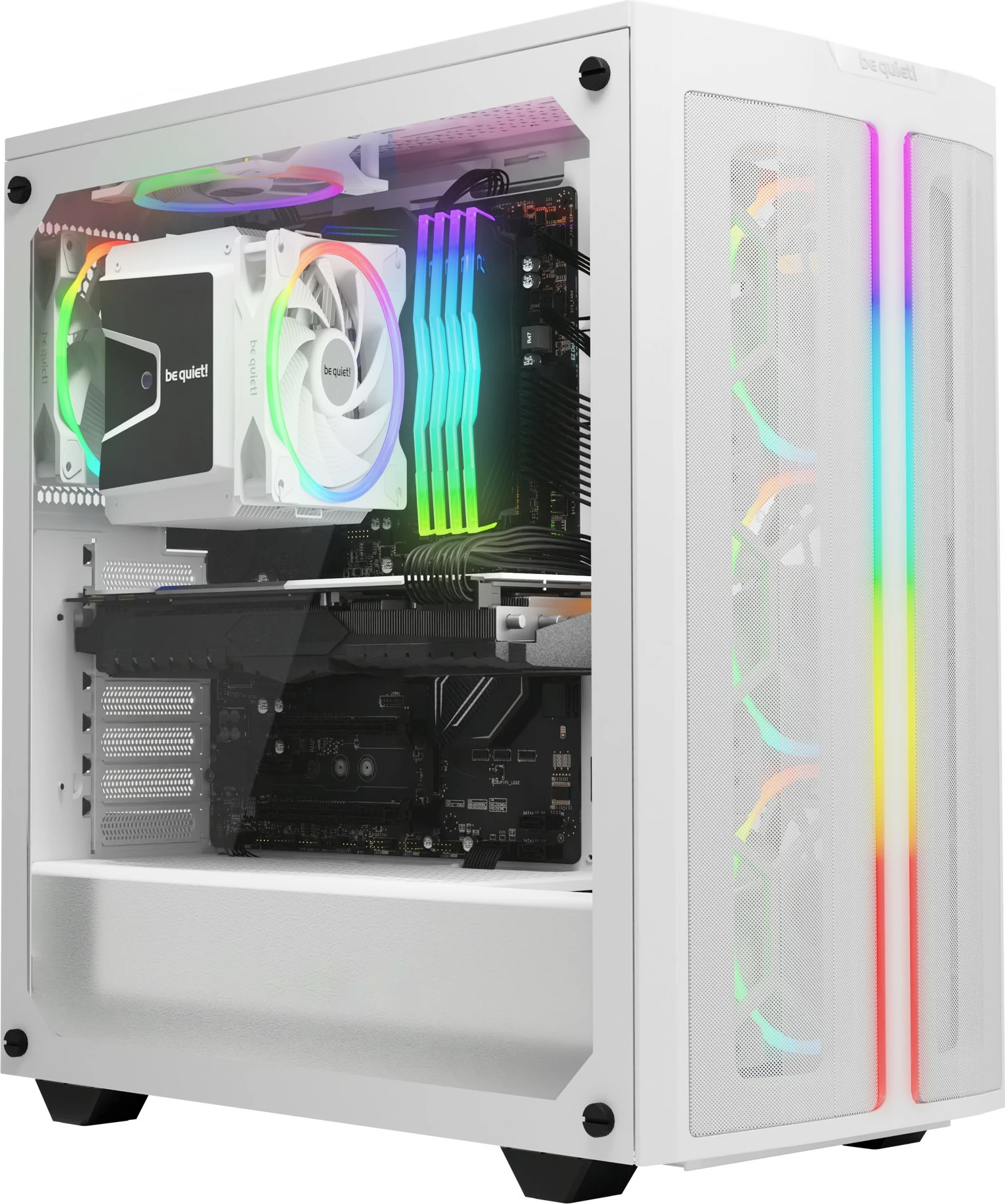 Ventilatorë kasa Be Quiet! LIGHT WINGS 140mm PWM Triple-Pack, RGB, bardhë