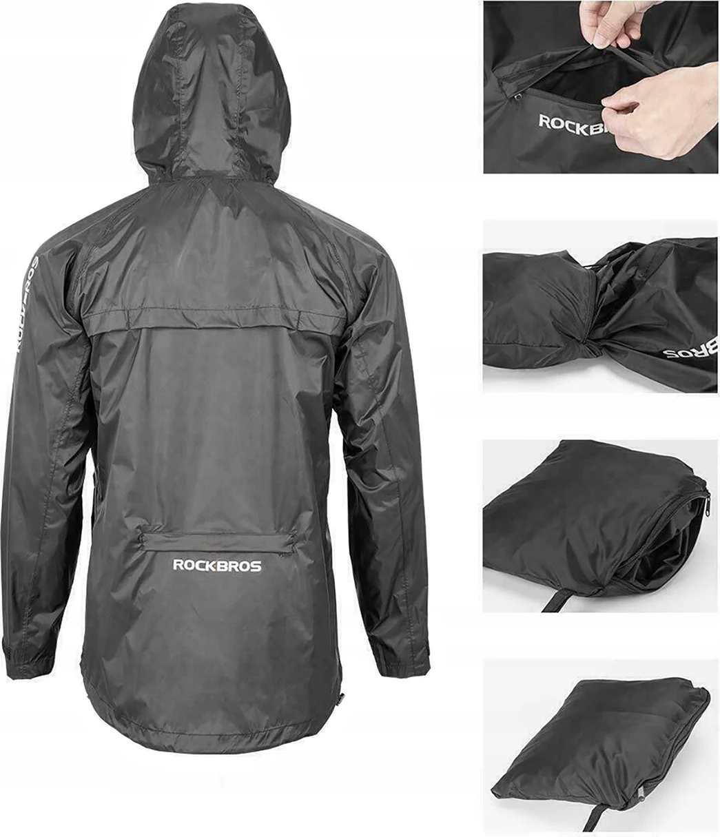 Xhaketë shiu Rockbros YPY013BK4XL, najlon, frymëmarrëse, XXXXL, e zezë